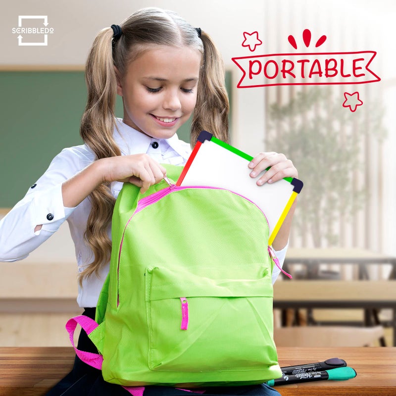 ScribbleDo 10 Pack Magnetic Dry Erase Board for Kids Whiteboard 9â€x12â€ Includes White Board for Writing Learning & Drawing Art Educational Kids Toy - Image 5